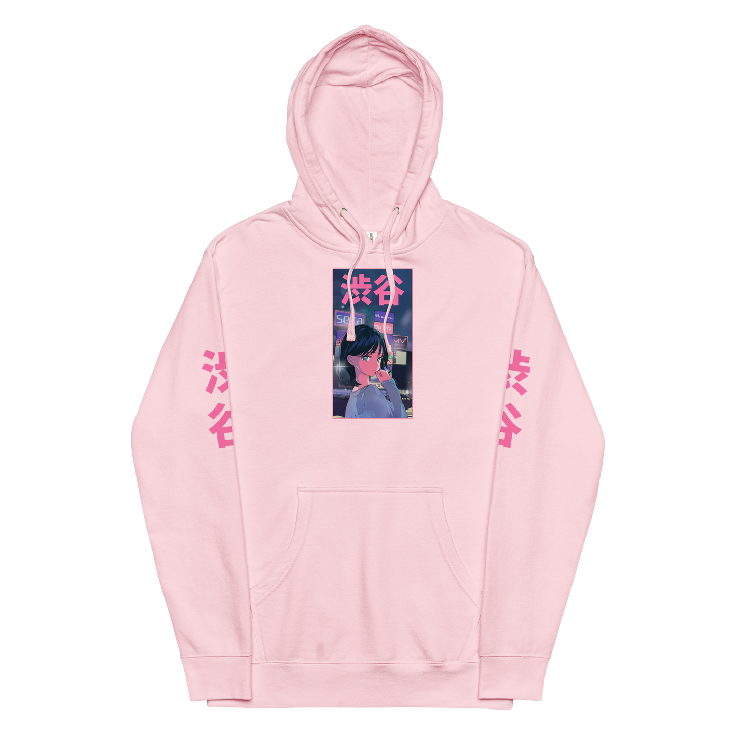渋谷 - GIRL IN SHIBUYA - Unisex midweight hoodie